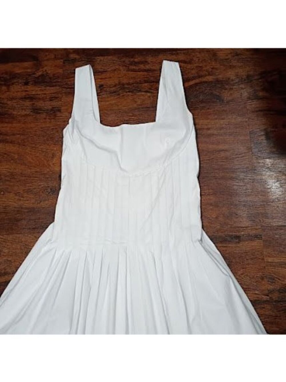 Line & Dot White Wide-Leg Sleeveless Jumpsuit With Smocked Back Size Small - Picture 11 of 14